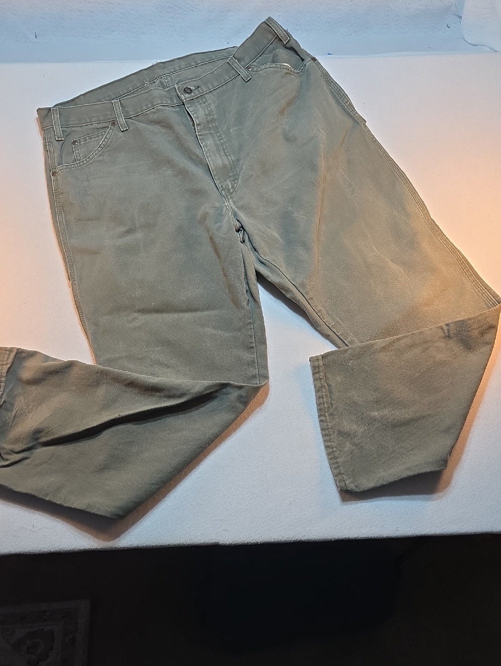 Dickies Men's Olive Green Canvas Carpenter Work Pants